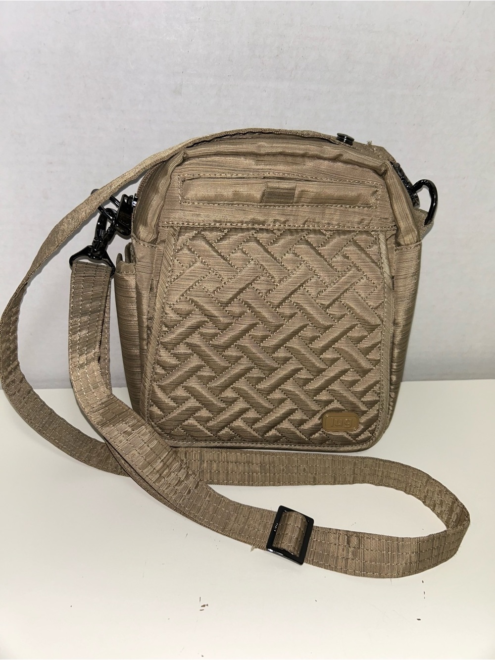 Lug Flapper Convertible Tan Quilted Shoulder Bag Crossbody Belt Bag
